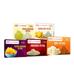 Kesar Dry + Plain Dry + Kesar Angoori + Plain Angoori + Khus Angoori - Delight Foods