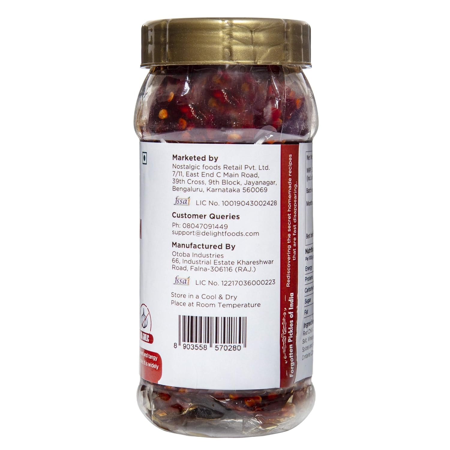 Sweet Red Chilli Jam 300g - Delight Foods