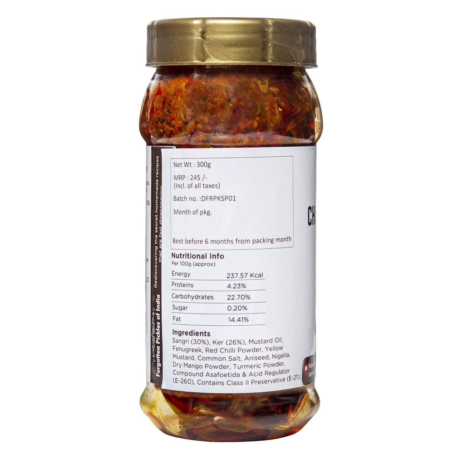 Chatpata ker-Sangri pickle 300g - Delight Foods