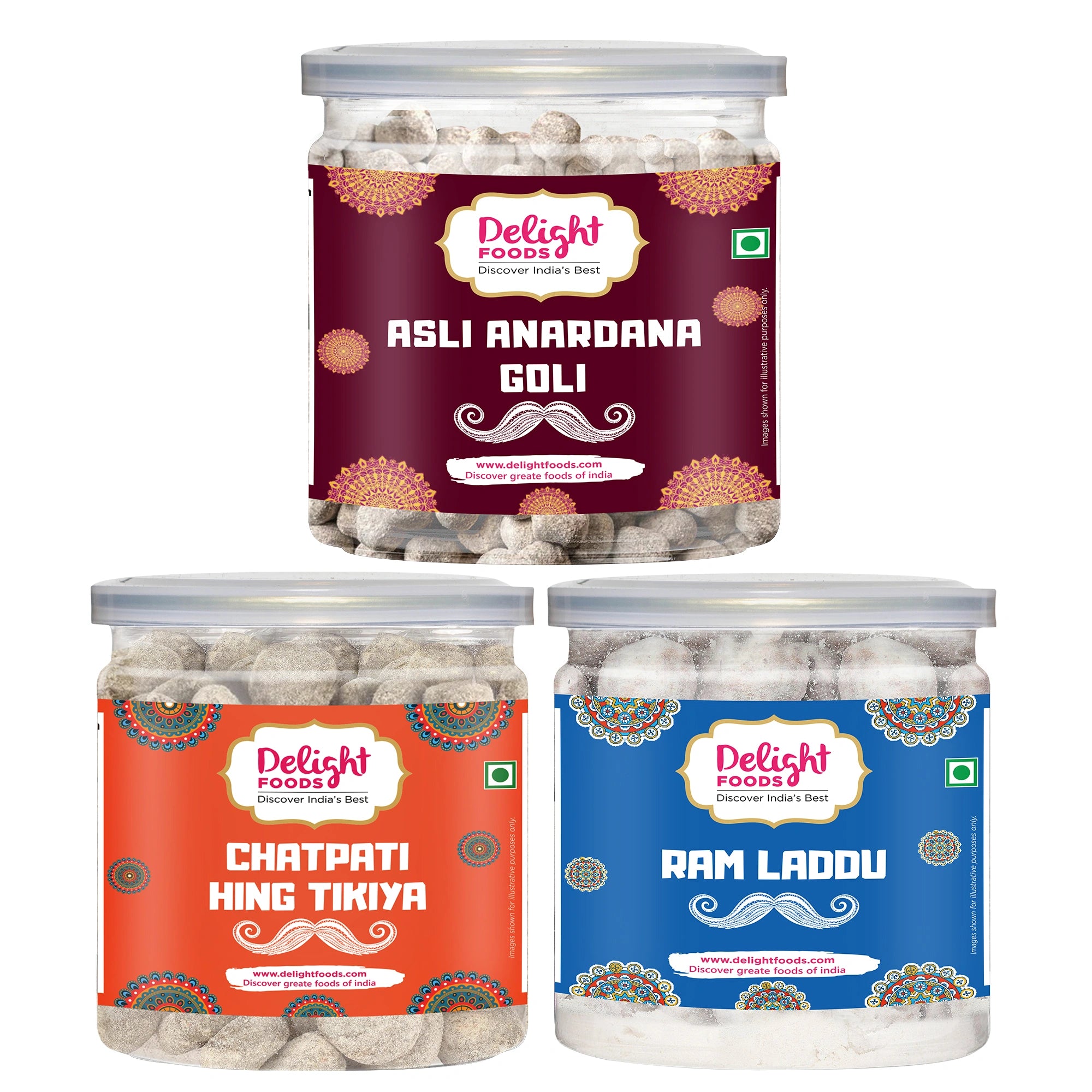 asli anardana + chatpati hing tikiya + ram laddu