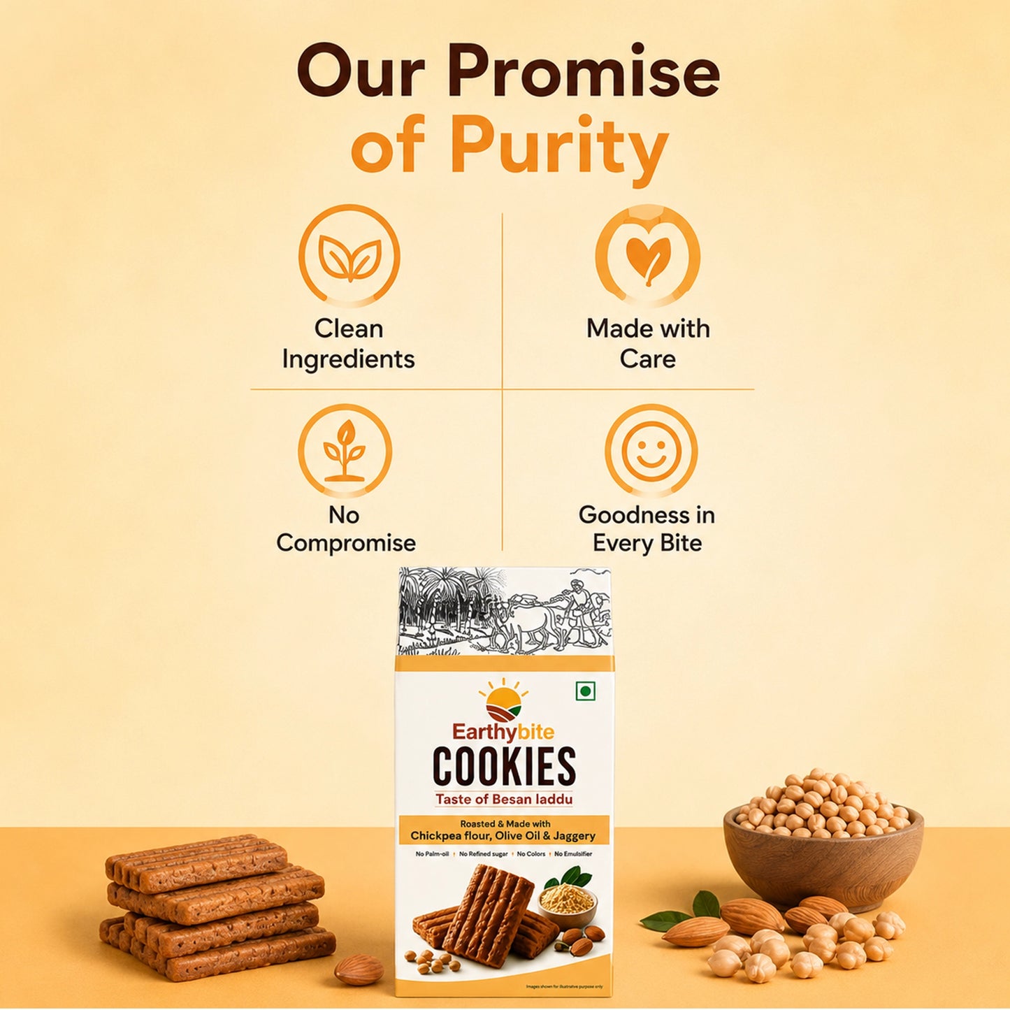 Besan Laddu Cookies – Healthy Jaggery Snack -200g