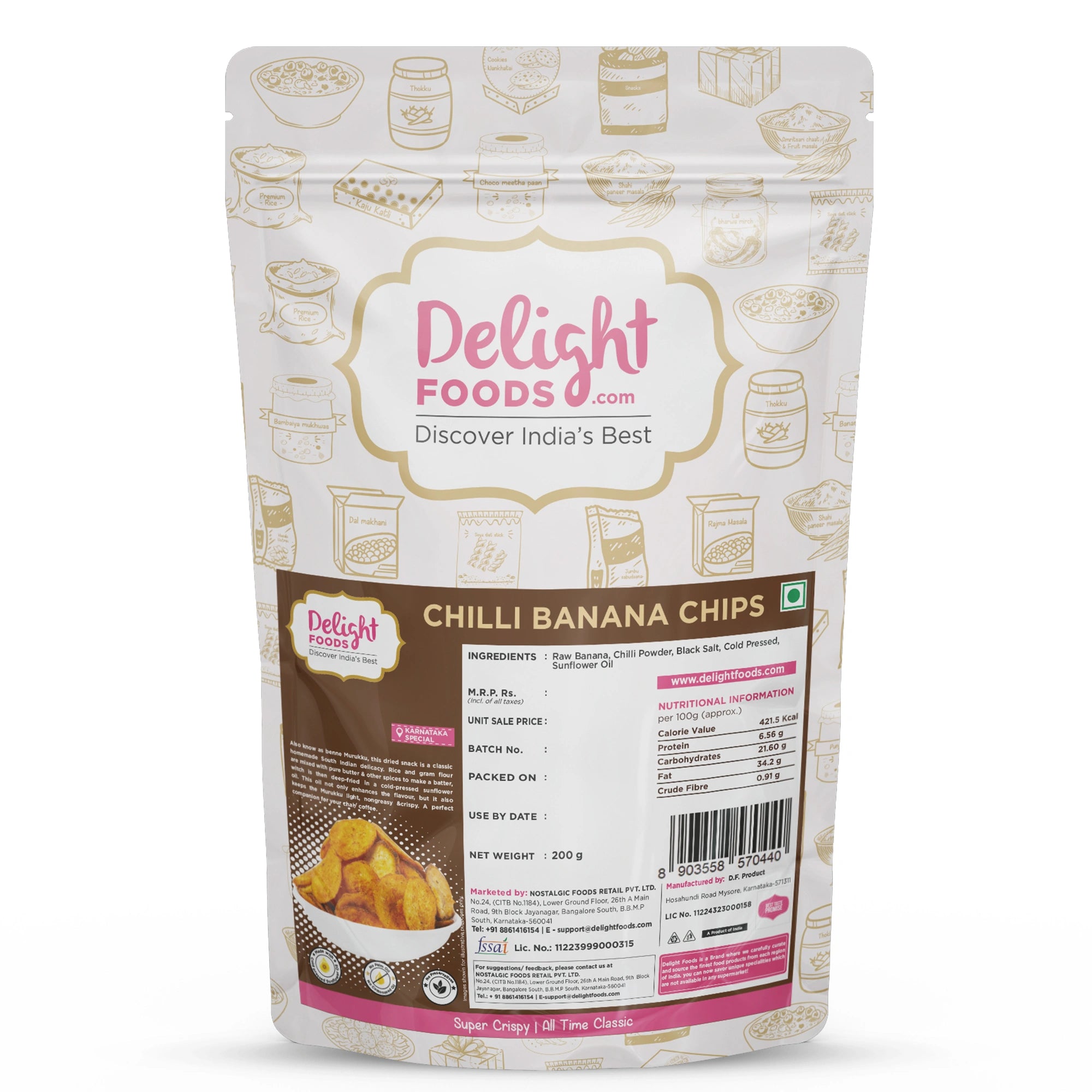 Delight Foods Chilli Banana Chips