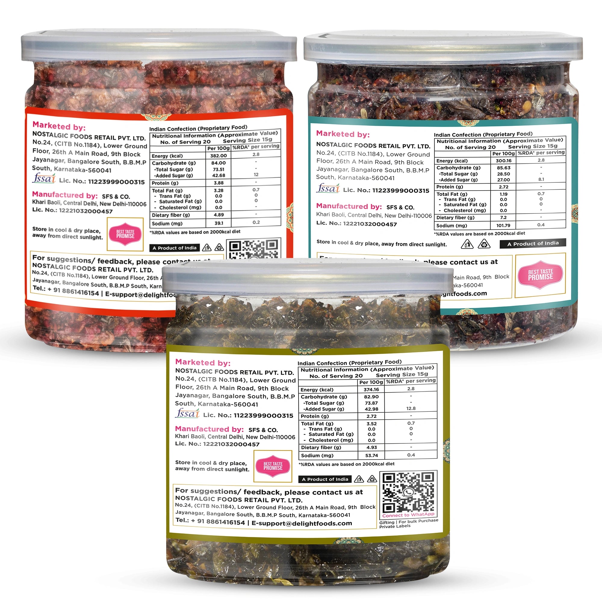 Calcutta Paan 300g + Banarasi Paan 300g+ Jaipuri Paan 300g