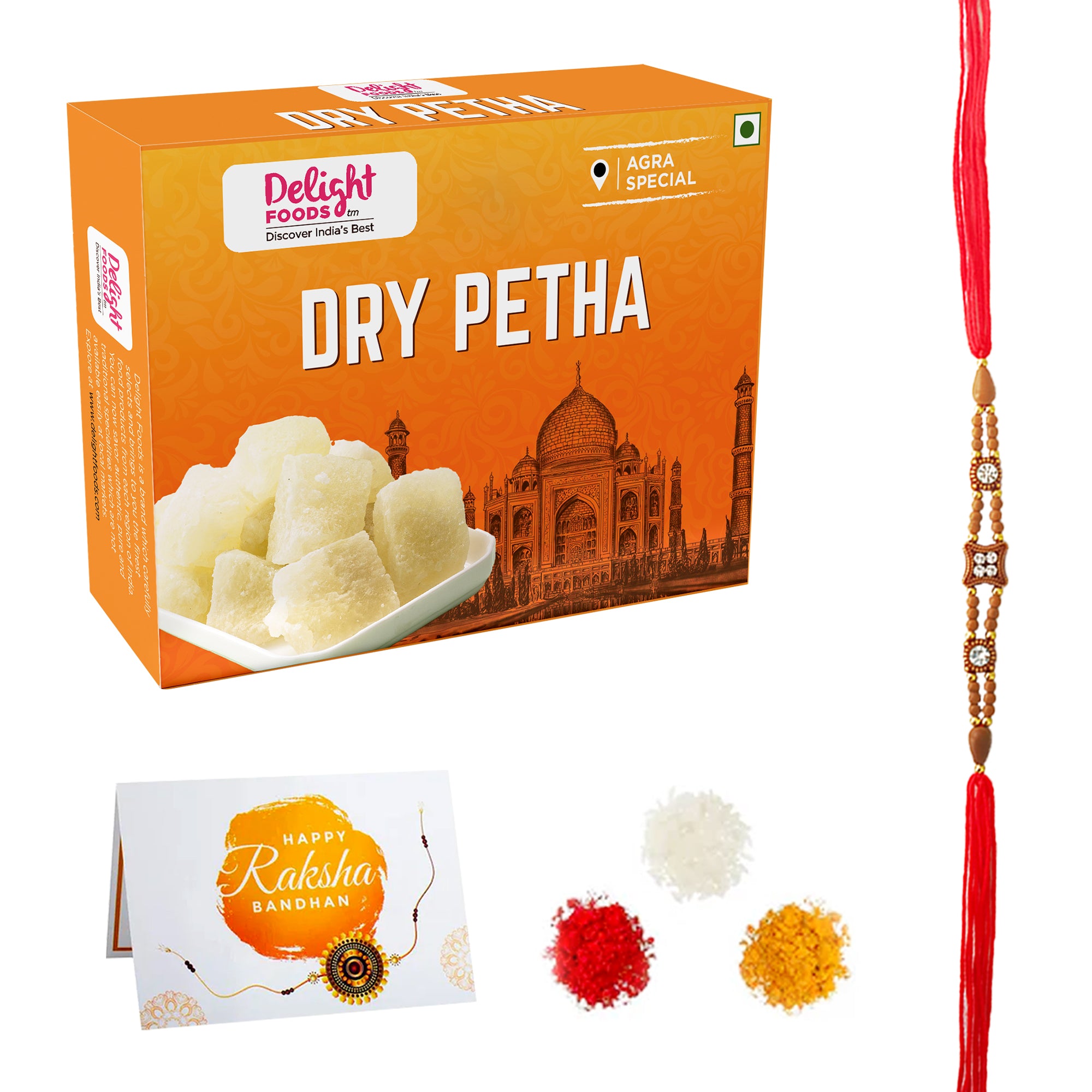 Premium Agra Dry Petha + Rakhi Set