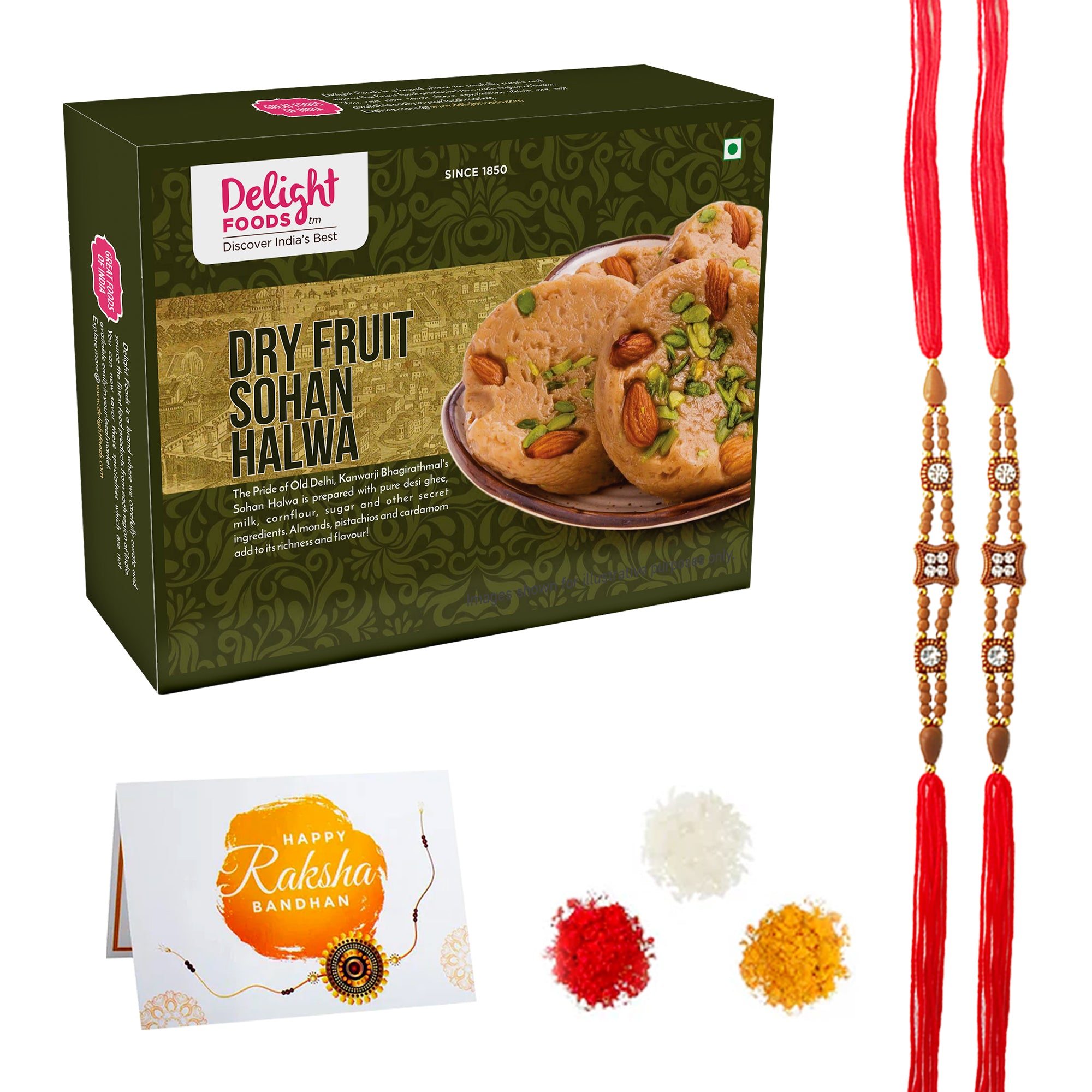 Dry Fruit Sohan Halwa 400g + Rakhi Set