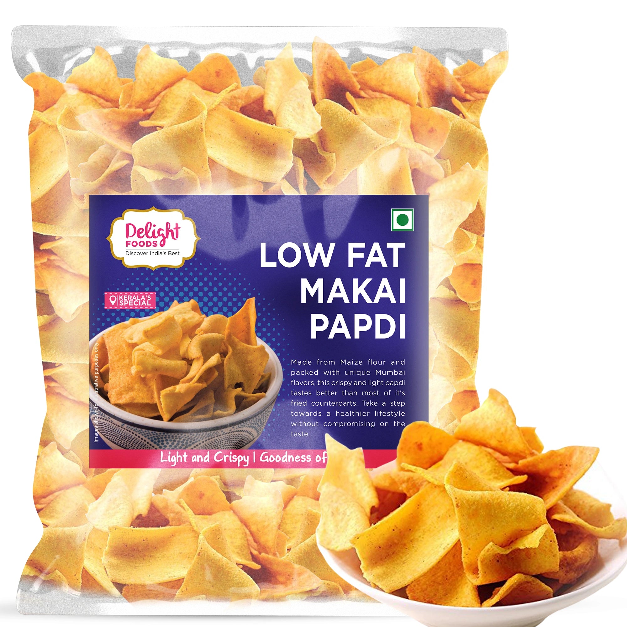 low fat makai papdi