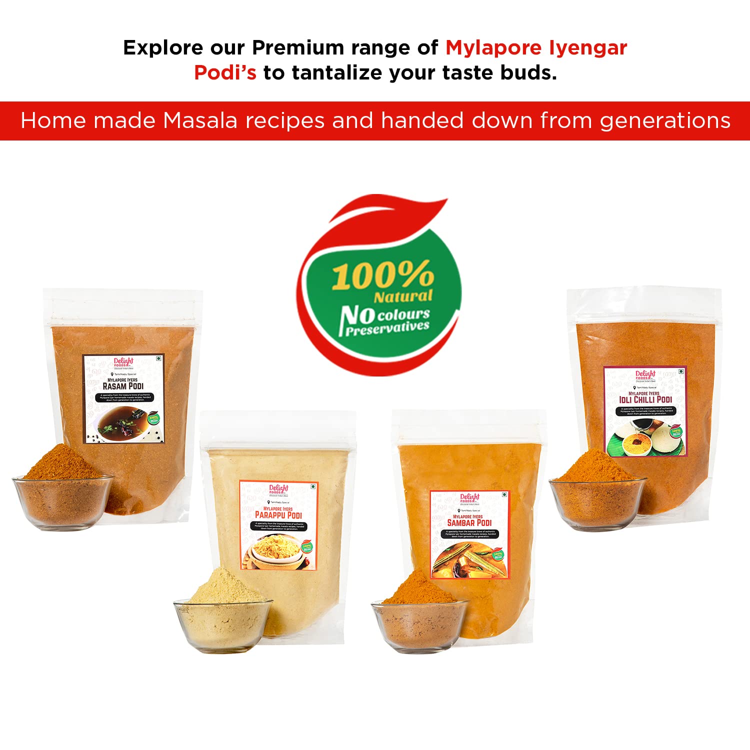Mylapore Sambar Podi - Delight Foods