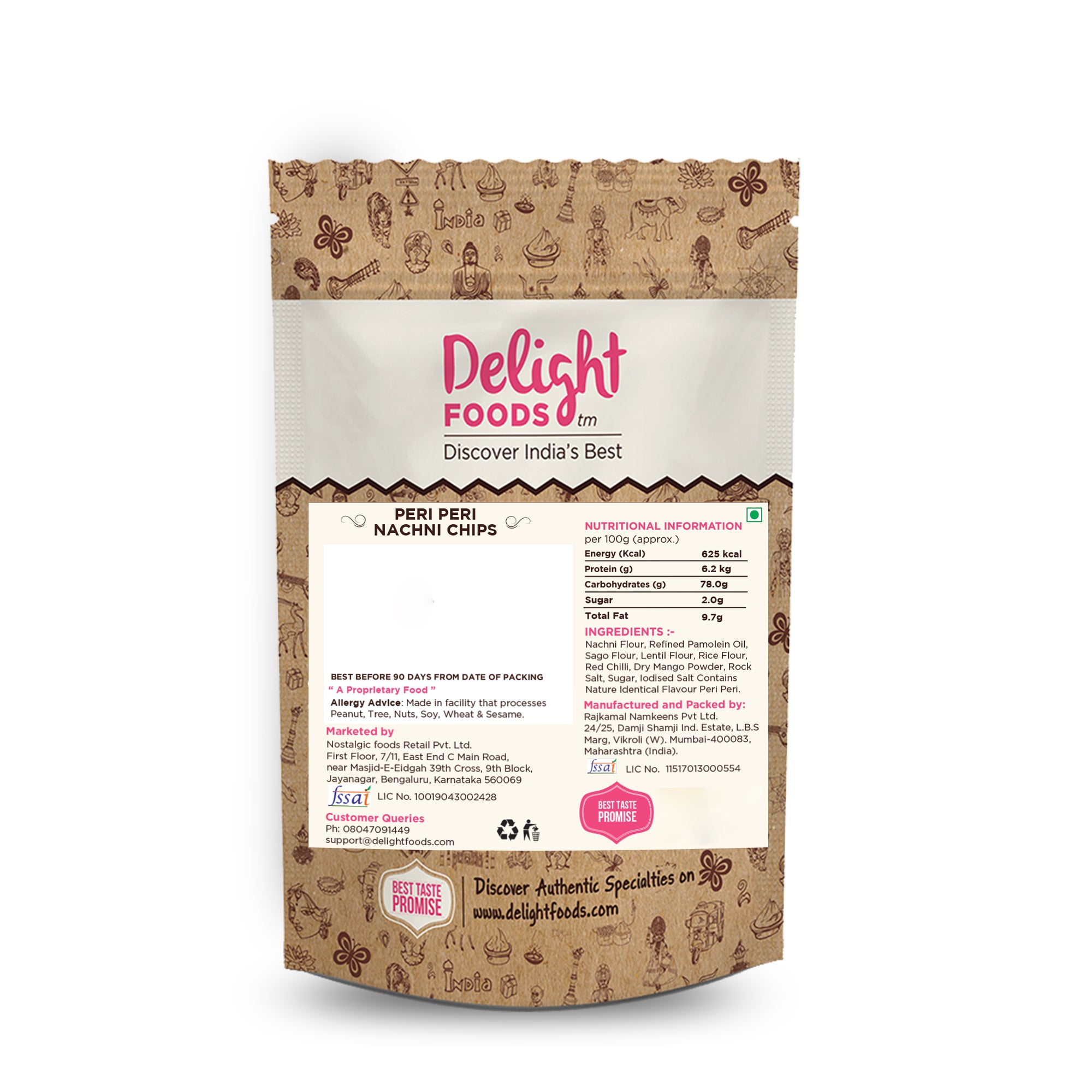 Peri Peri Nachni Chips - Delight Foods