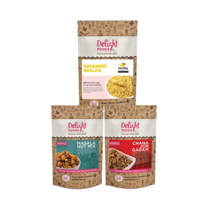 Bikaneri Bhujia + Nut Mix + Chana Jor Garam - Delight Foods