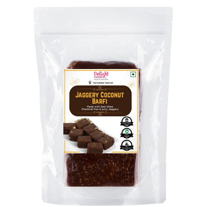 Jaggery Coconut Barfi 325g - Delight Foods