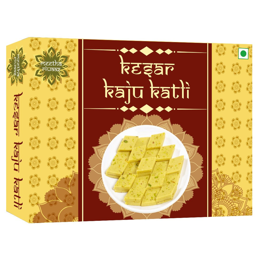 Kesar Kaju Katli 500g - Delight Foods