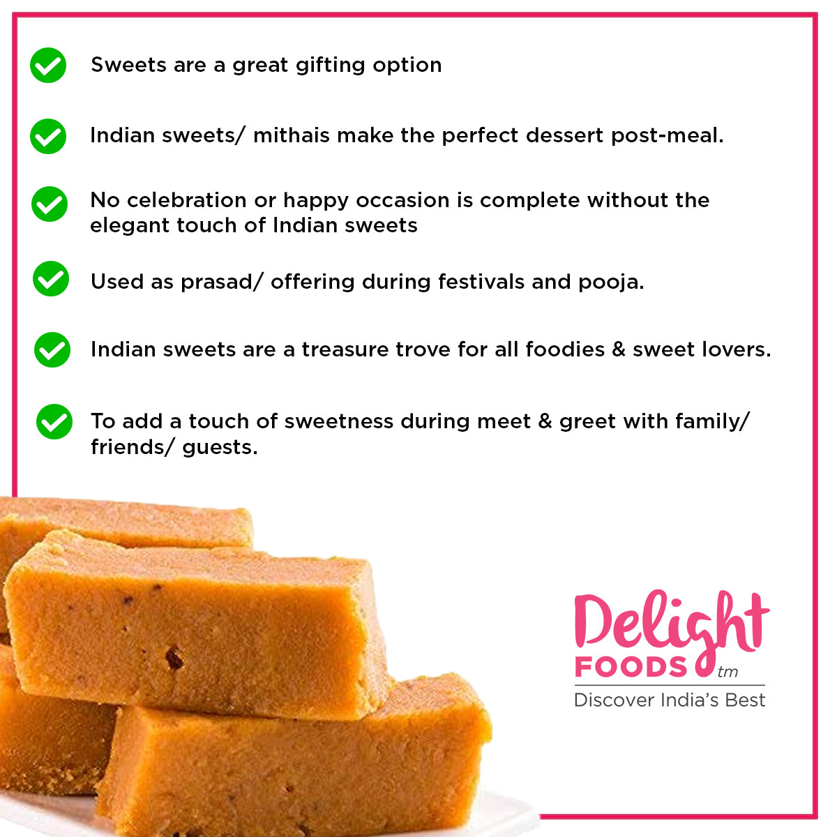 Mysore Pak 400g - Delight Foods