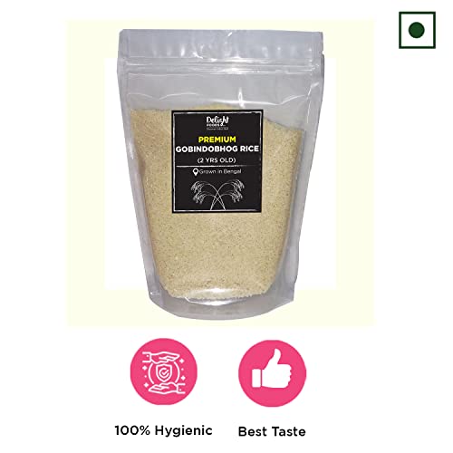 Premium Gobindobhog Rice - 2years Old, 1 kg - Delight Foods