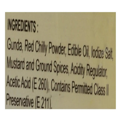 Marudhar Gunda Achar ingredients