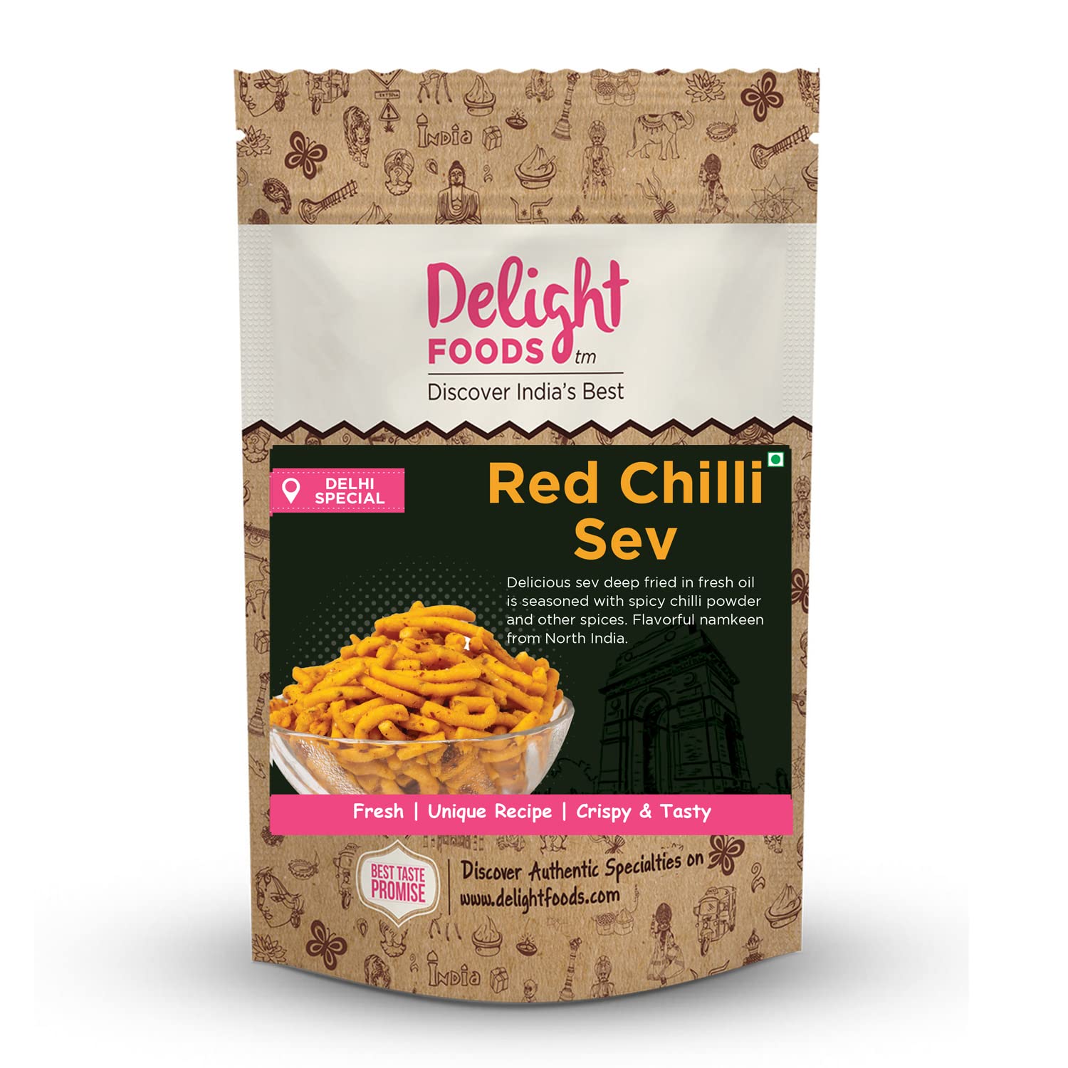 Red Chilli Sev 300g - Delight Foods