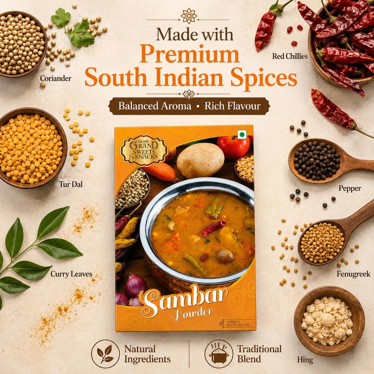 Adyar Sambar Powder 200g