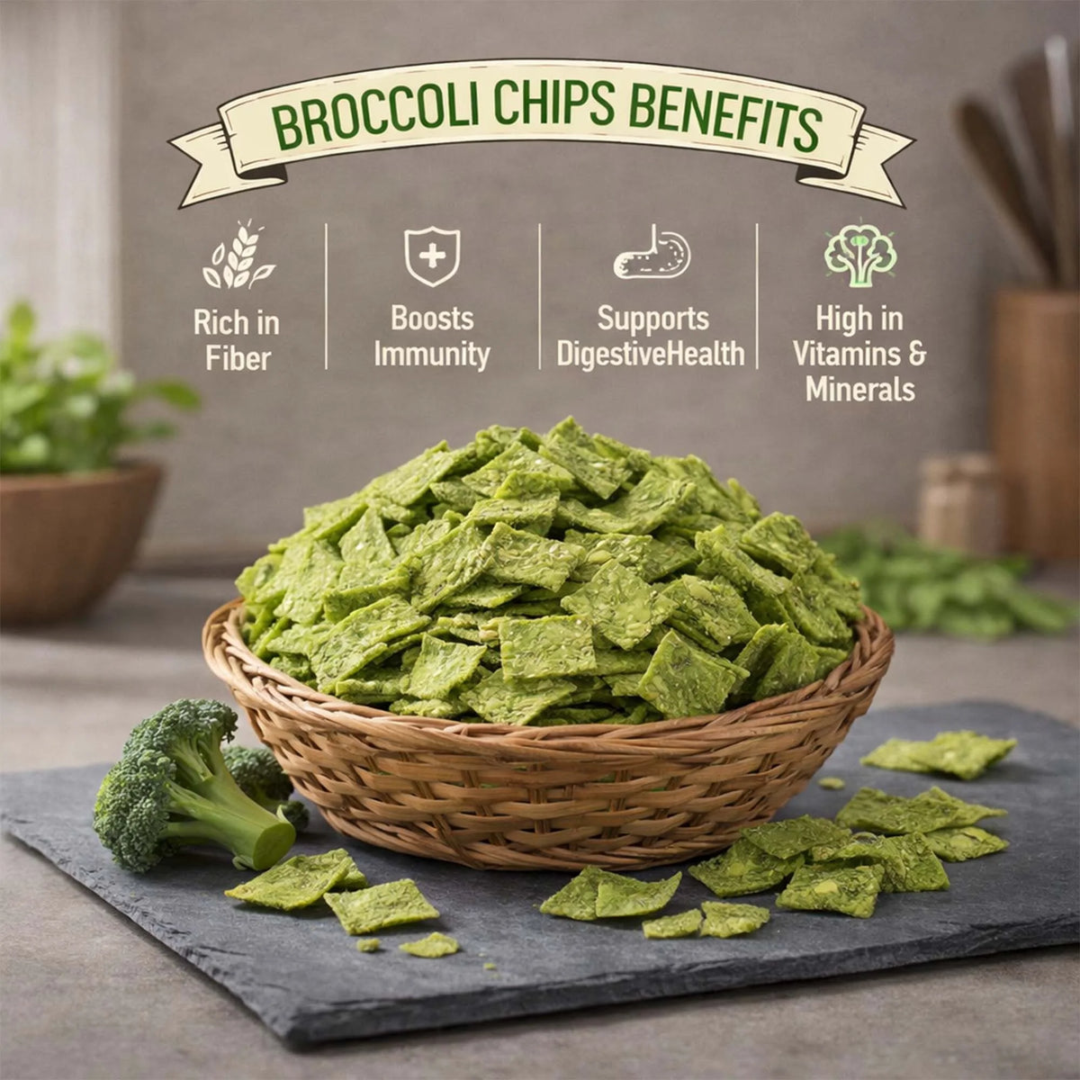 Broccoli chips