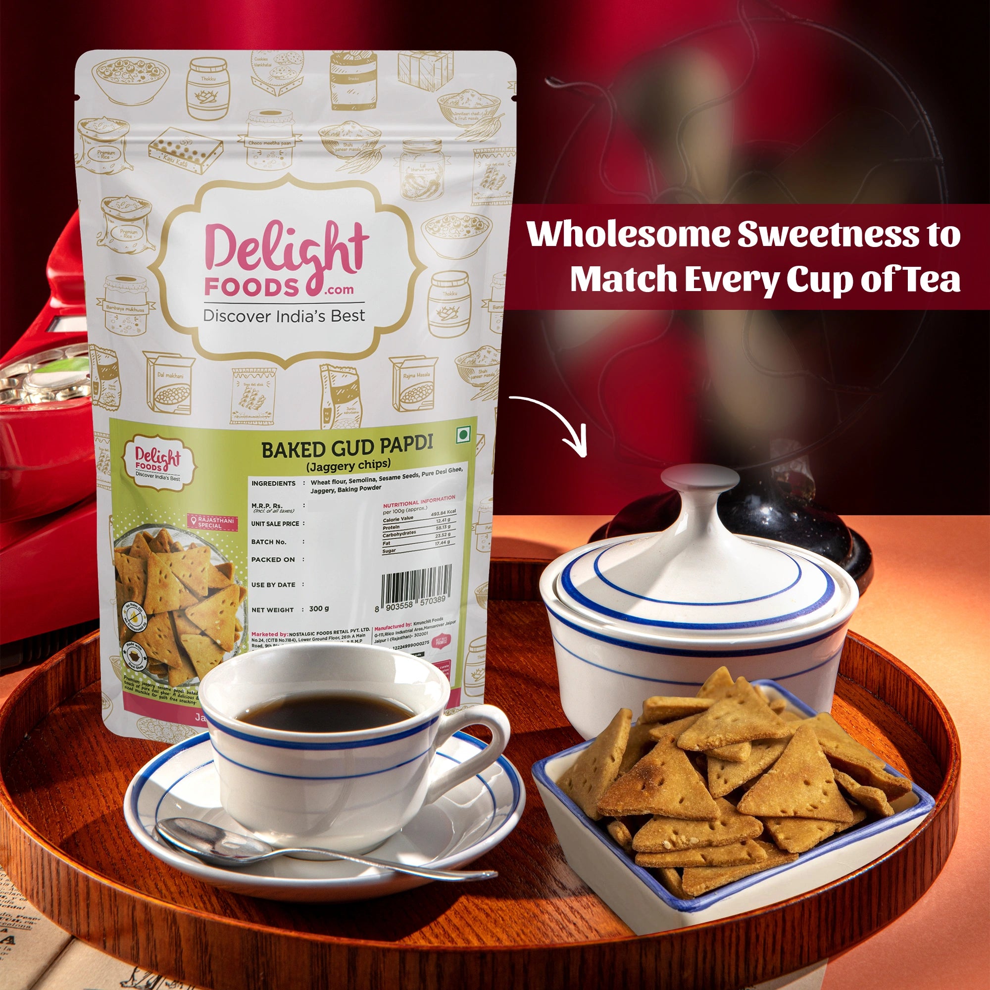 baked gud papdi