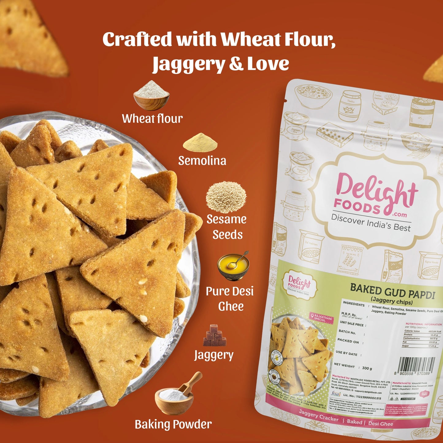 baked gud papdi