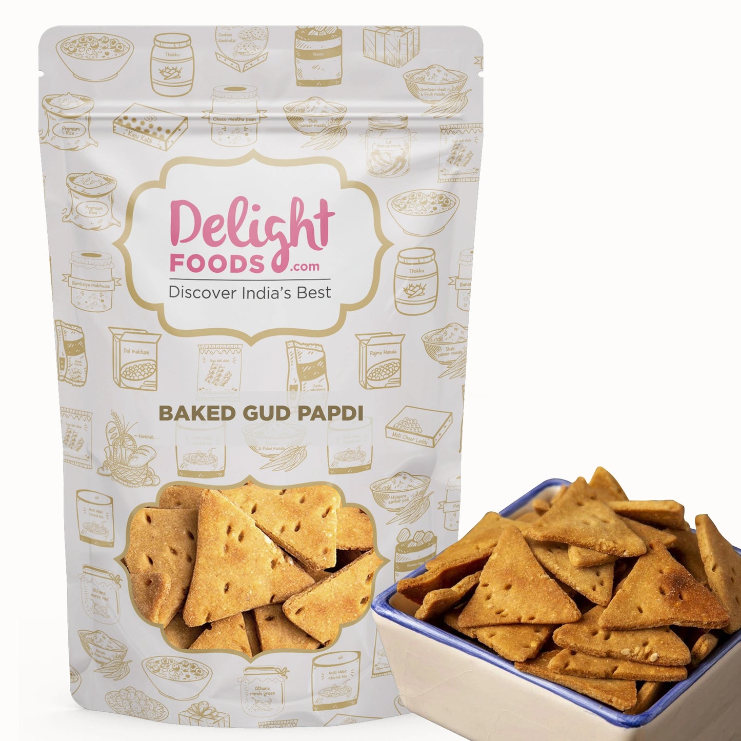 Baked gud papdi
