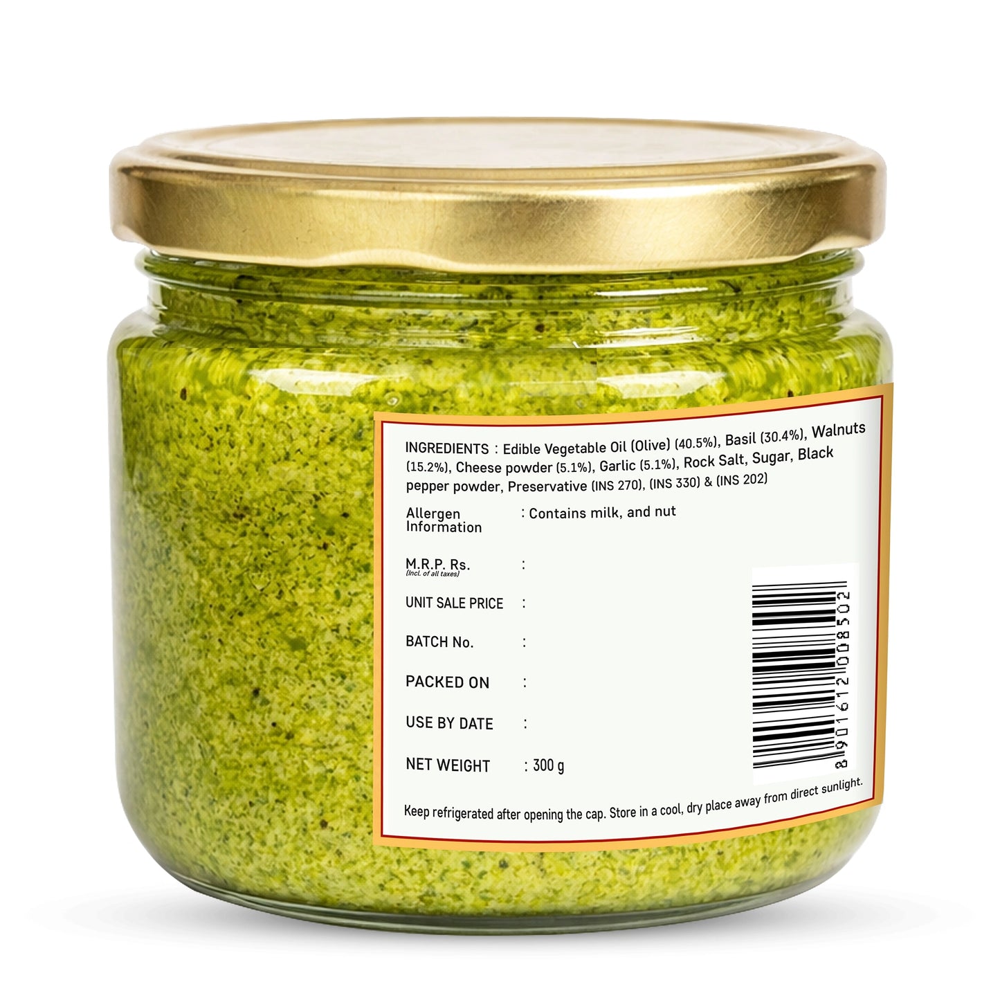 Basil pesto sauce