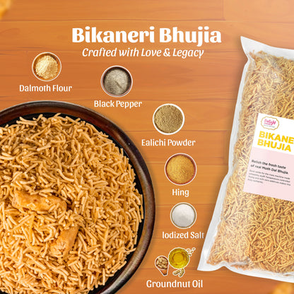 Bikaneri Bhujia with ingredients
