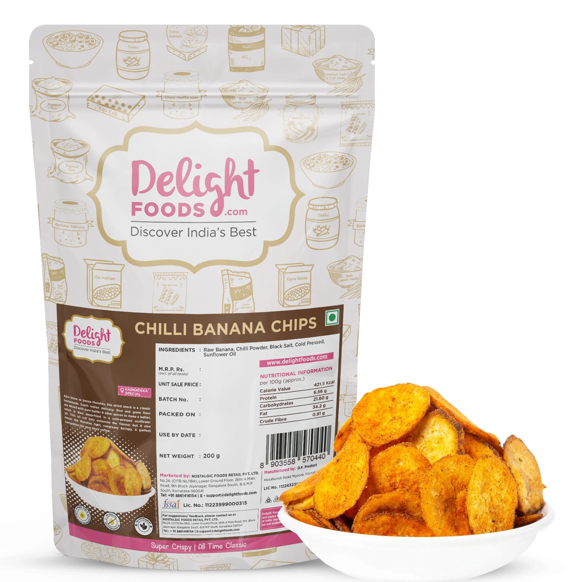 Delight Foods Chilli Banana Chips