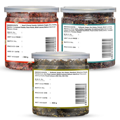 Calcutta Paan 300g + Banarasi Paan 300g+ Jaipuri Paan 300g