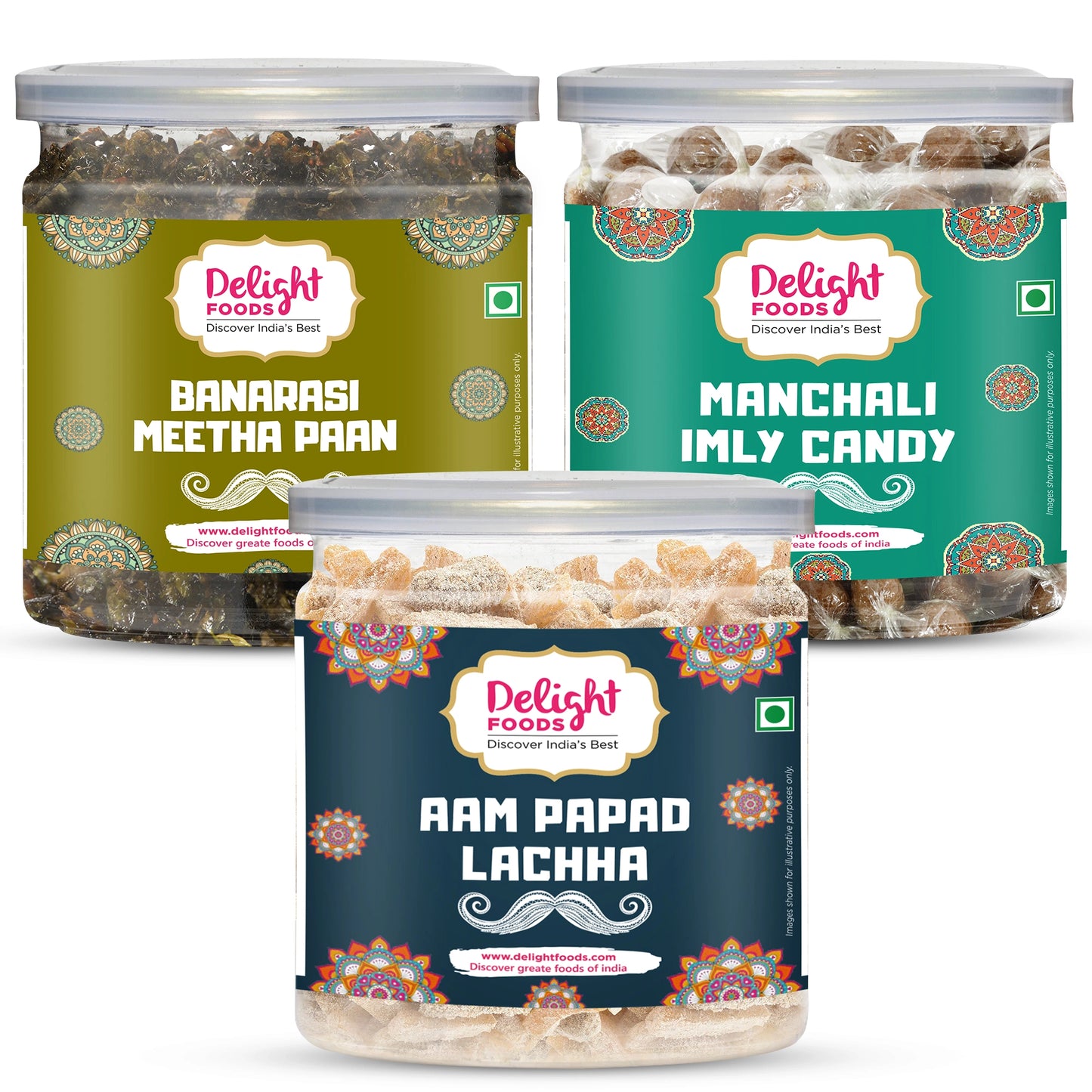 Banarasi Paan + Imli Candy + Aam Papad Lachha