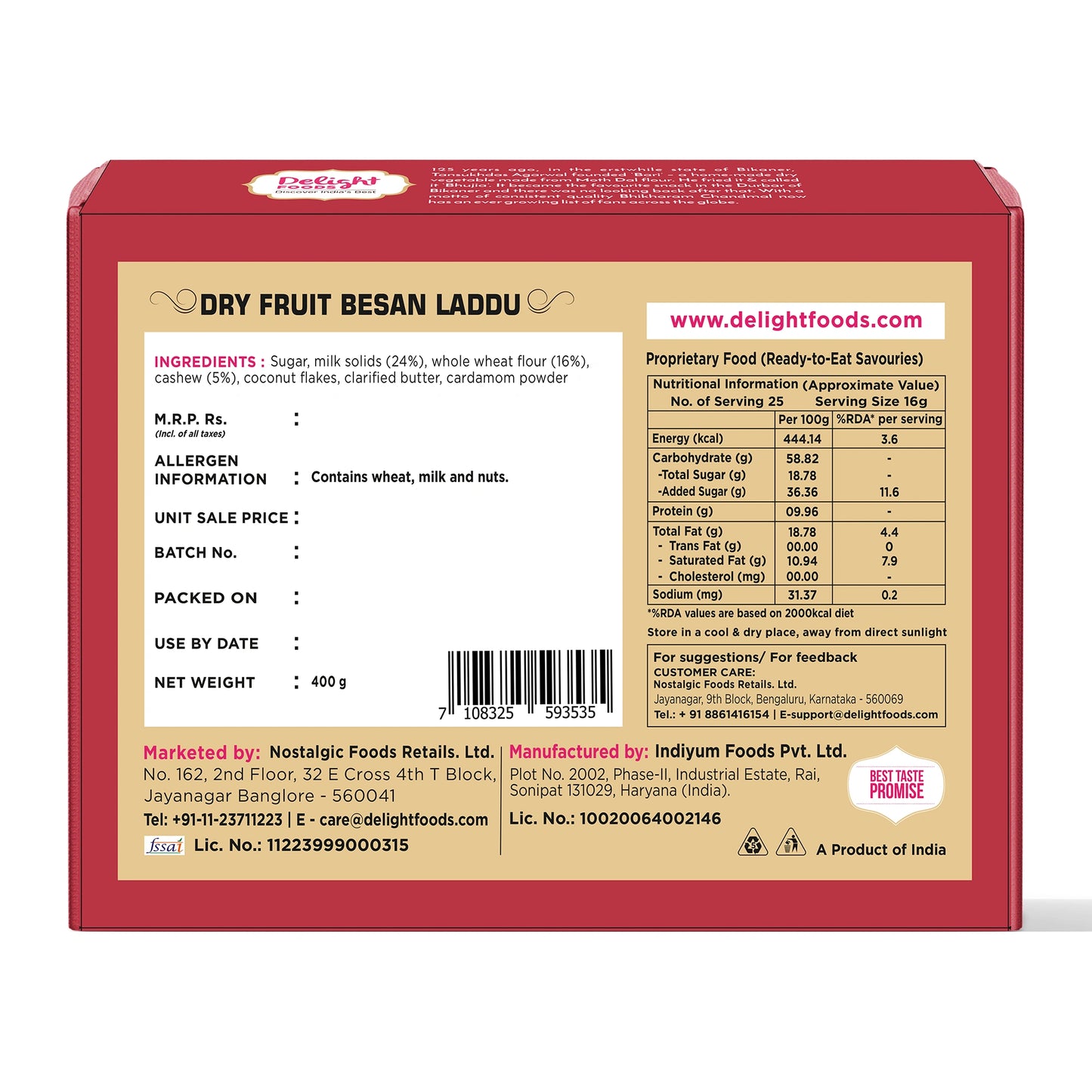 Dry fruit besan ladoo