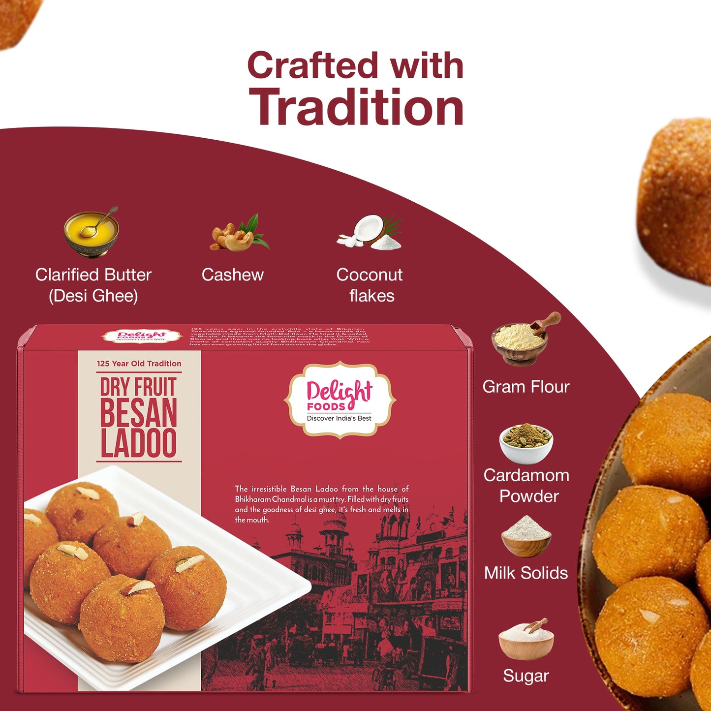 dry fruit besan ladoo