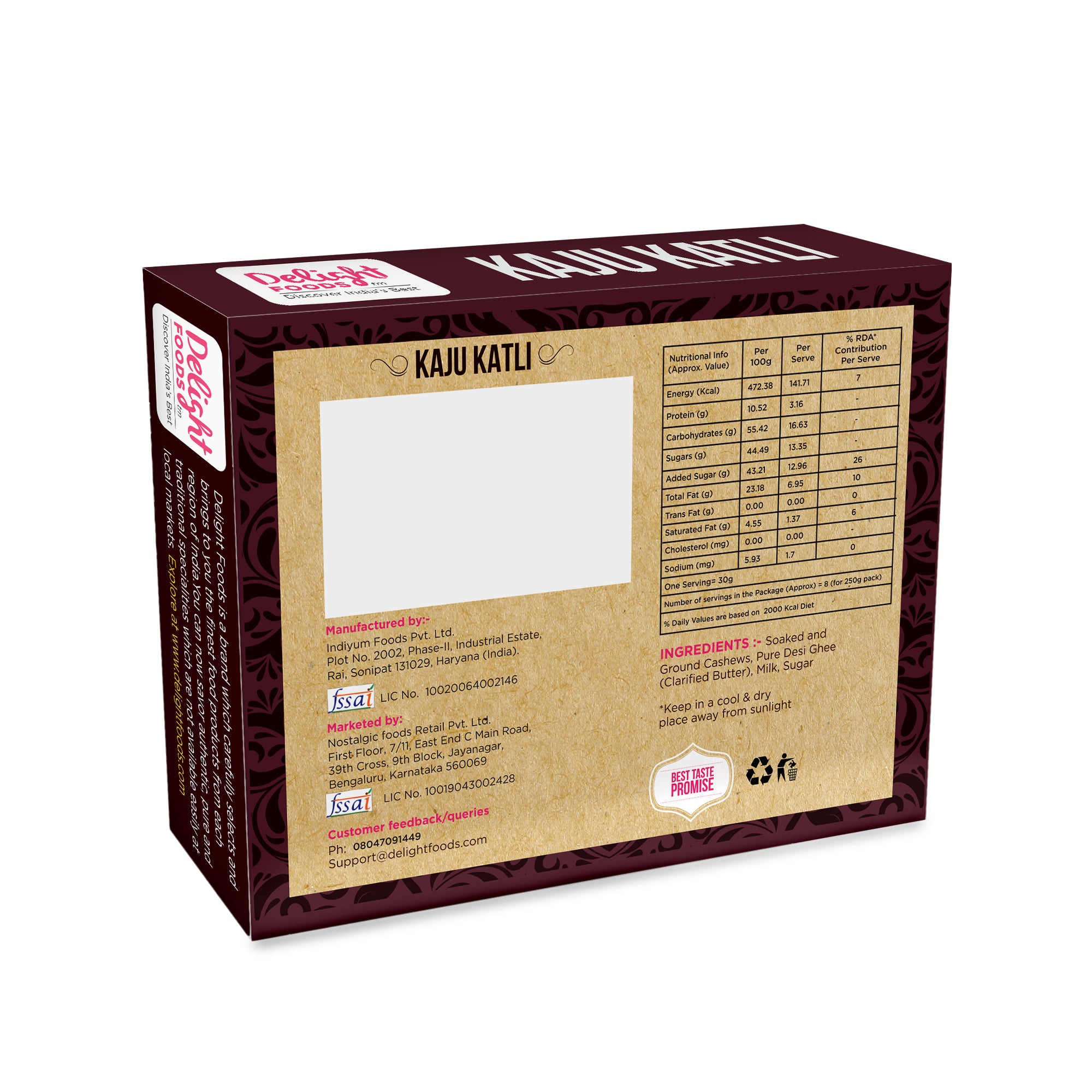 Kaju Katli - Delight Foods