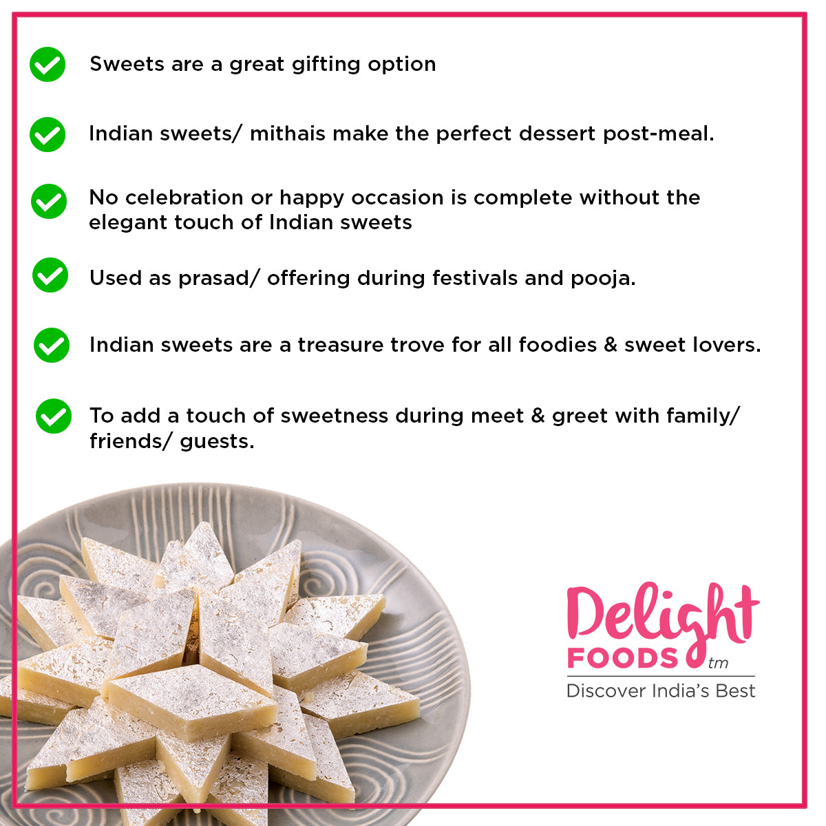 Kaju Katli - Delight Foods
