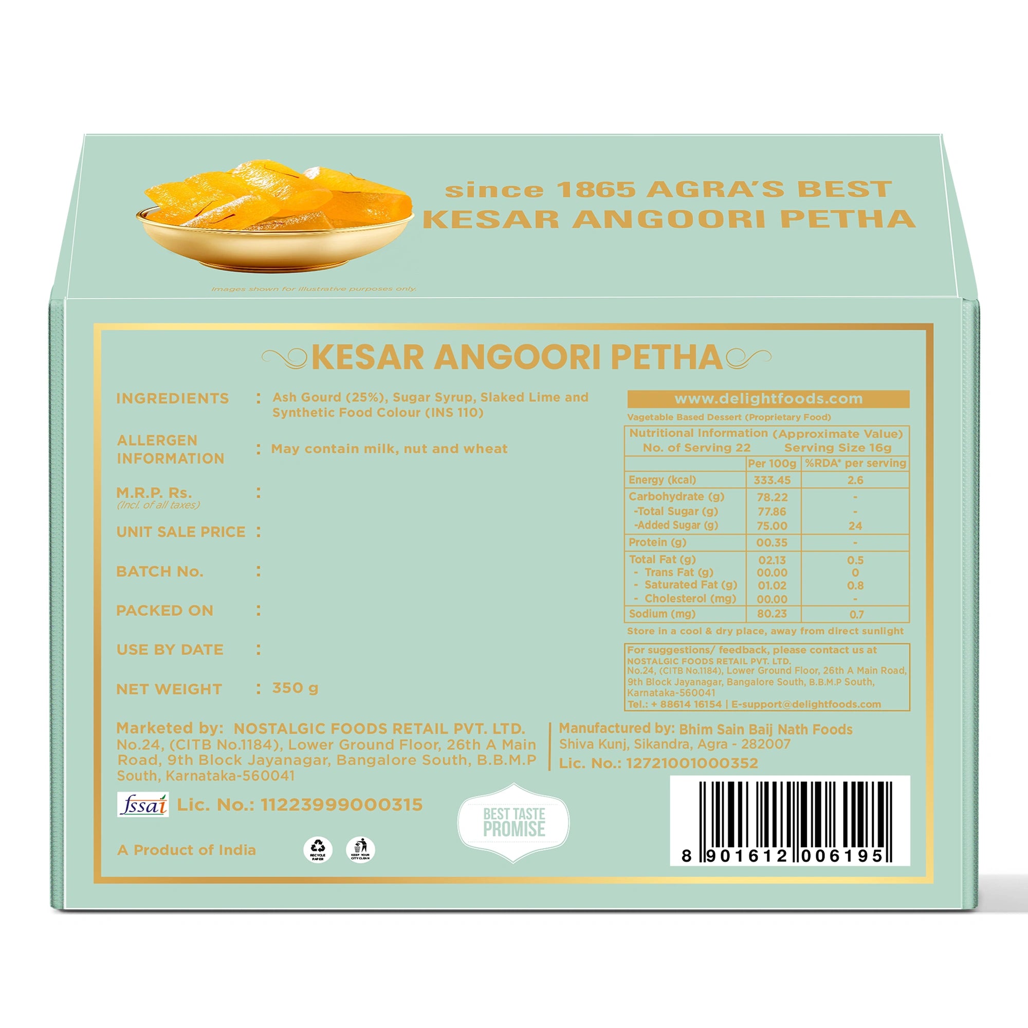 Kesar angoori petha