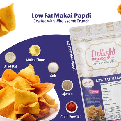 low fat makai papdi