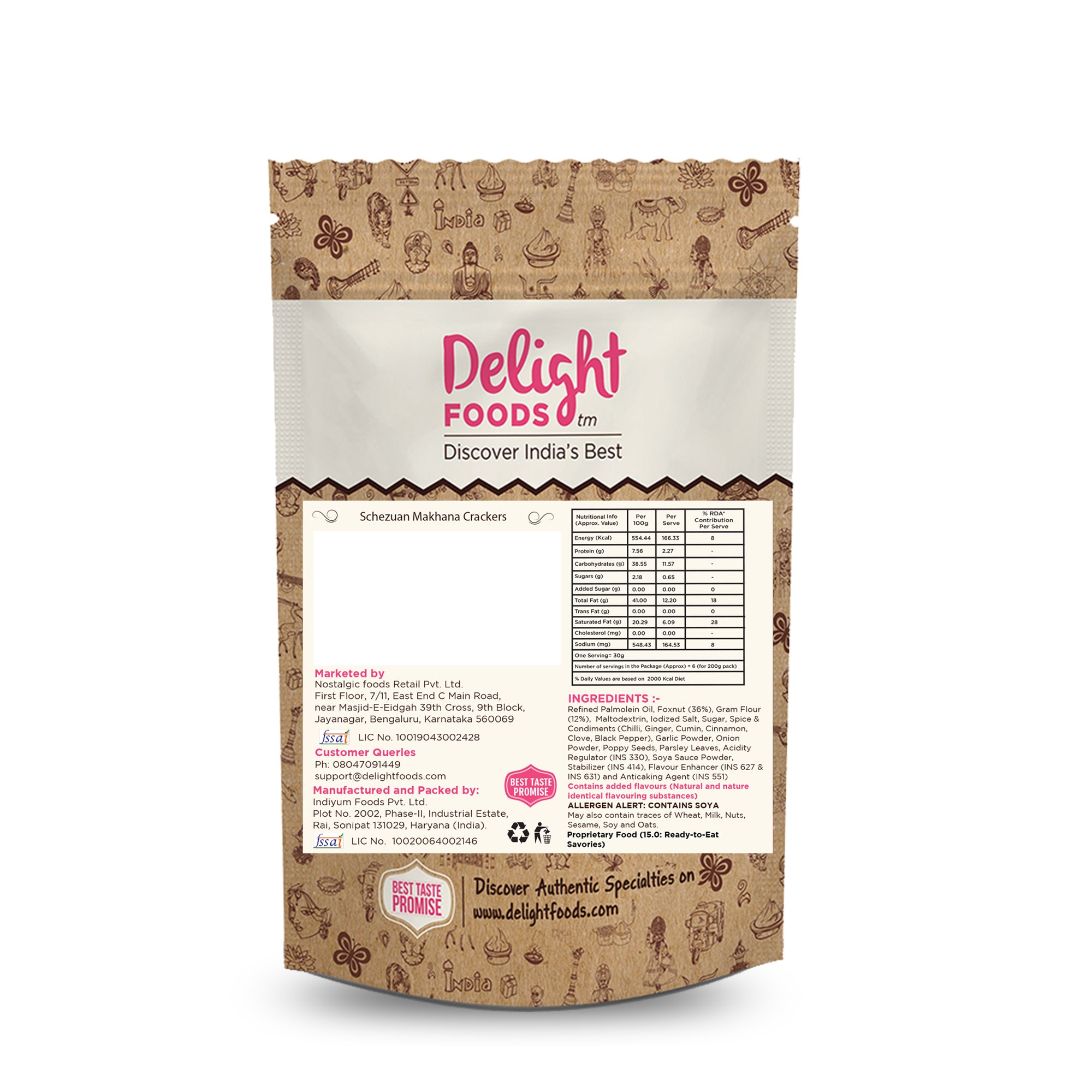 Makhana Crackers 200g - Delight Foods