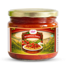 Jar of Arrabbiata Sauce with a label on a white background