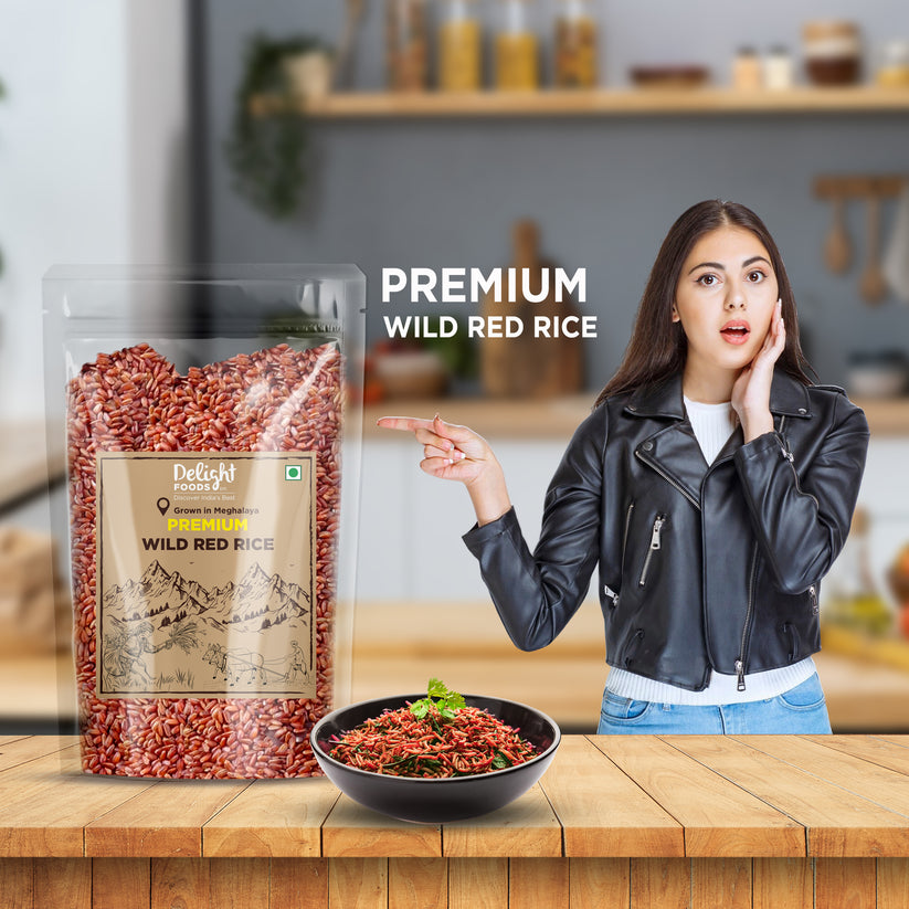 Premium Wild Red Rice – Buy Nutritious Unpolished Rice Online – Delight ...