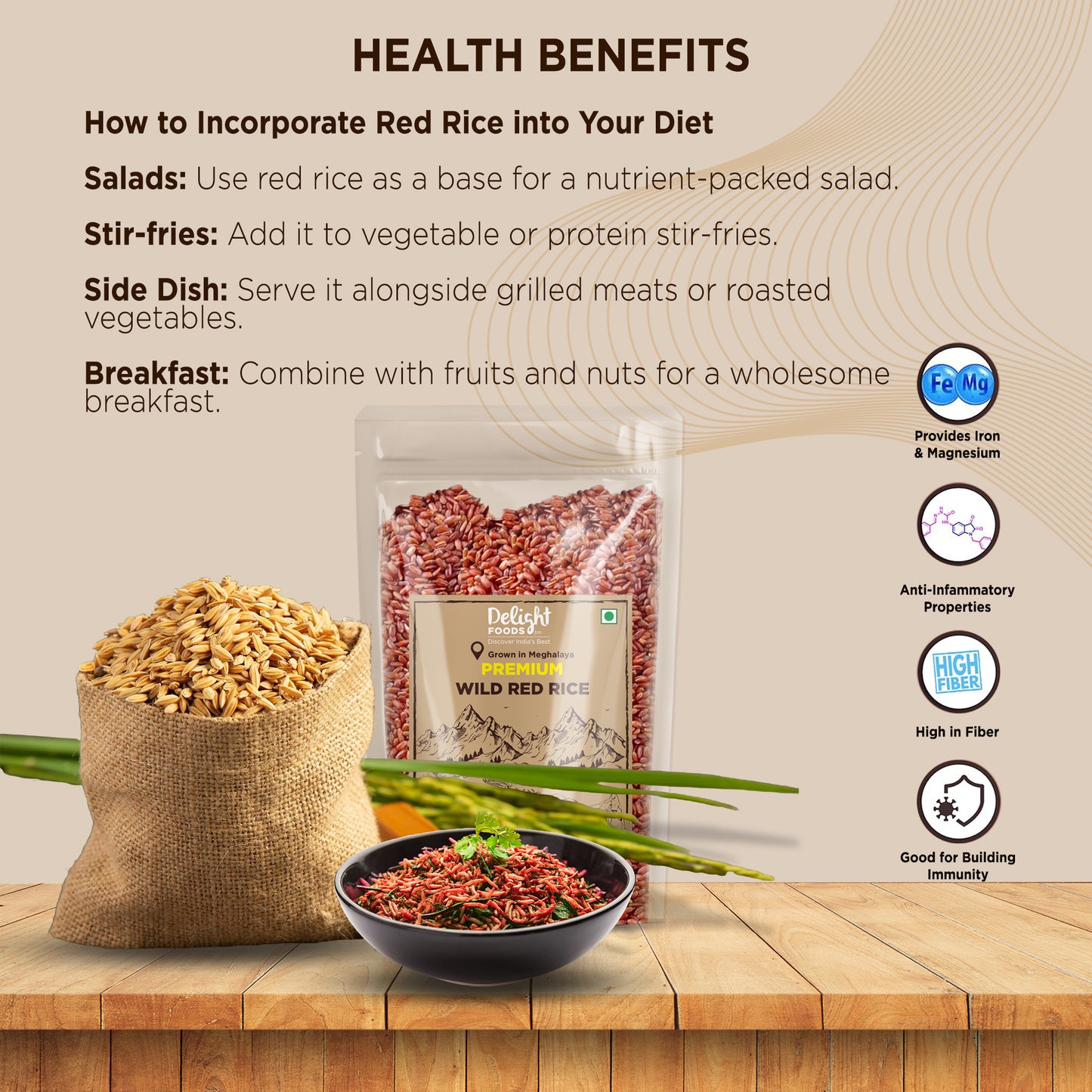 Premium Wild Red Rice -1 Kg