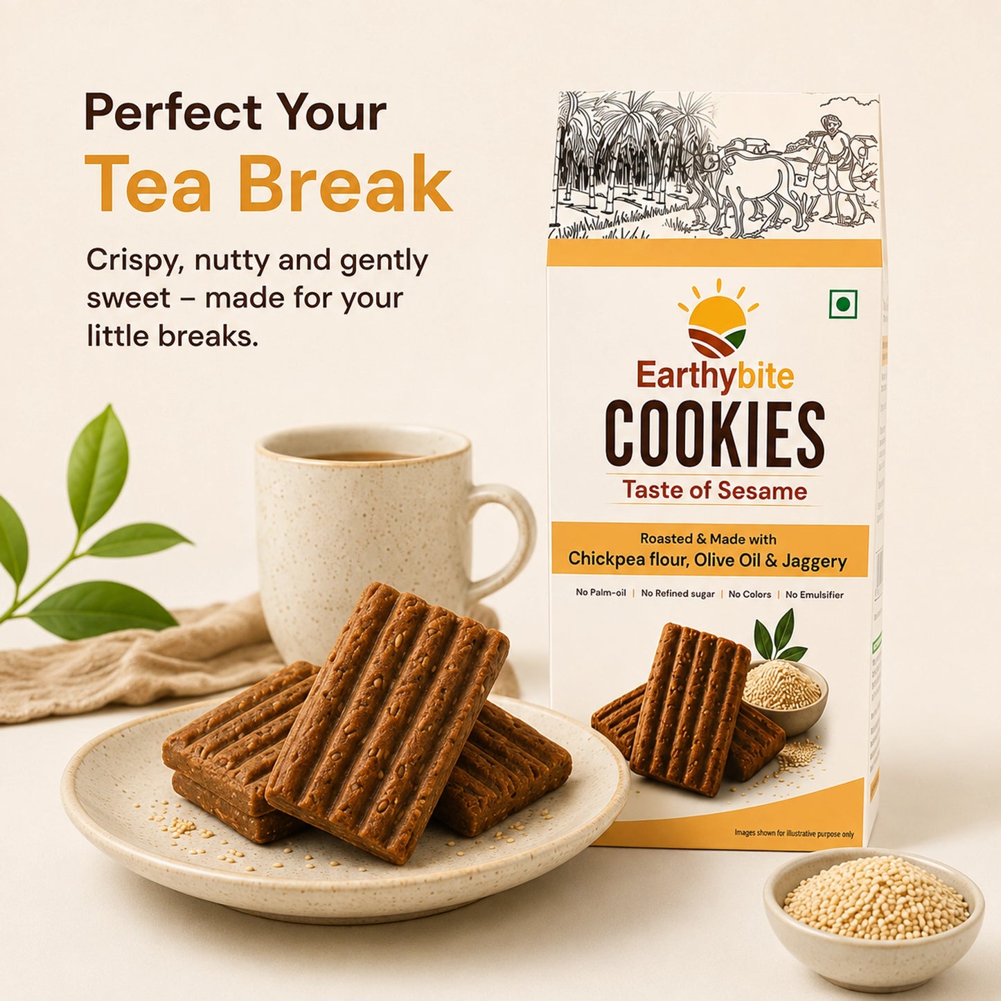 Sesame Cookies – Healthy Jaggery Snack - 200g