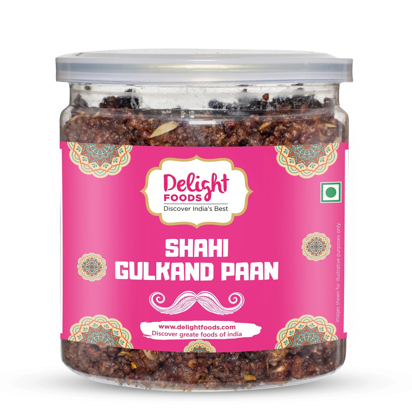 Jar of Shahi Gulkand Paan with pink label on a white background