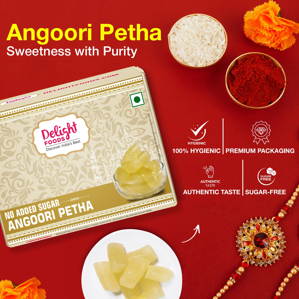Angori Spring Sugar Free Angoori Petha – Buy No Added Sugar Agra Sweet online ...