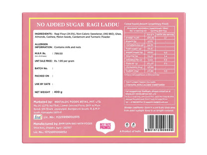 Sugar Free Ragi Laddu (400g)