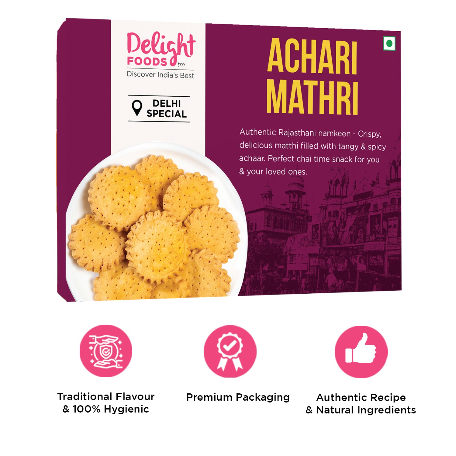 Achari Mathri 300g - Delight Foods