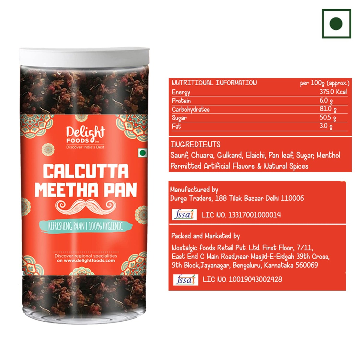 Calcutta Meetha Paan - Delight Foods