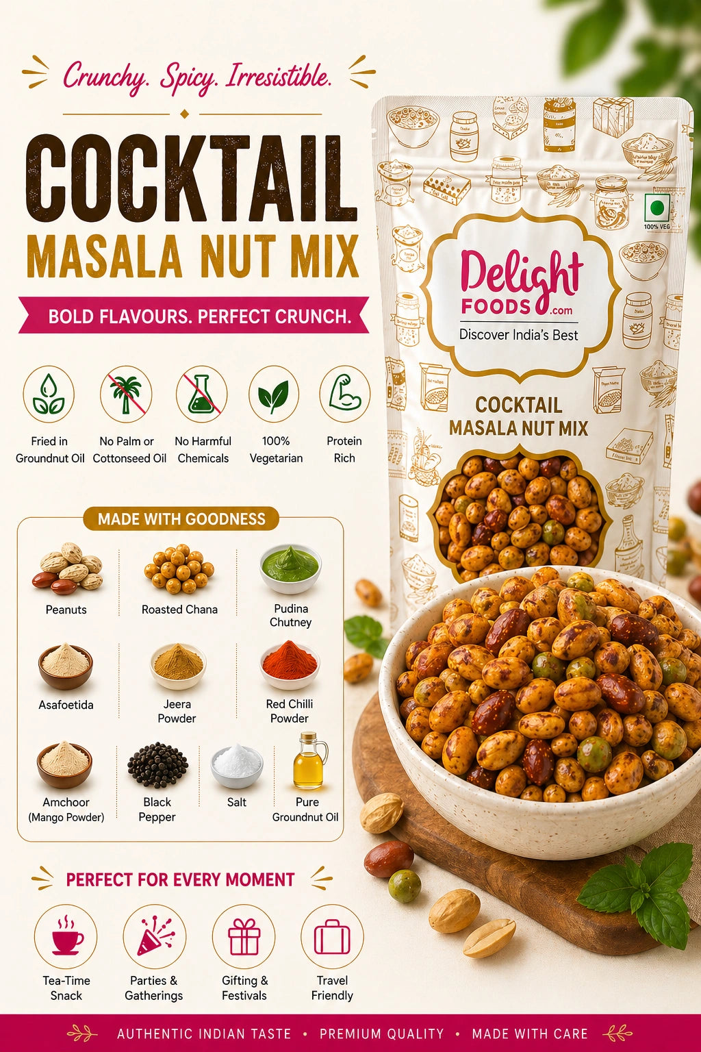 cocktail masala nut mix