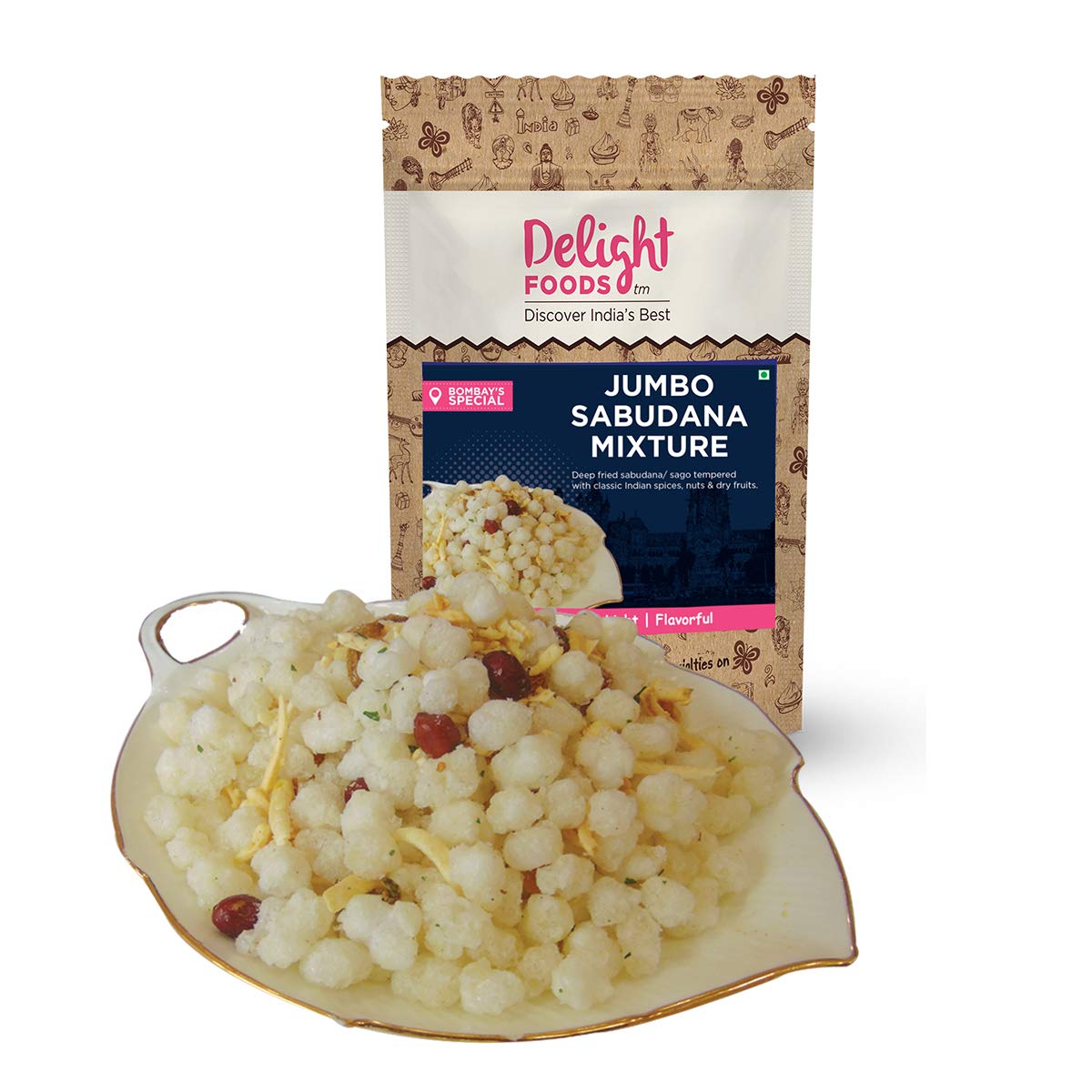 Jumbo Sabudana Mixture/ Chiwda - Delight Foods