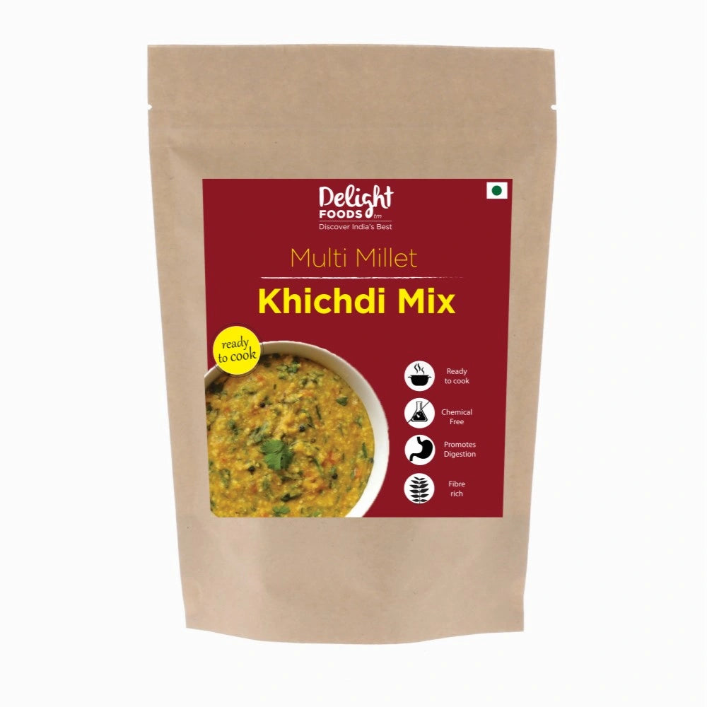 Delight Foods Multi Millet Khichdi Mix packaging on a white background