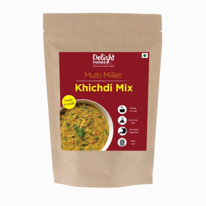 Delight Foods Multi Millet Khichdi Mix packaging on a white background