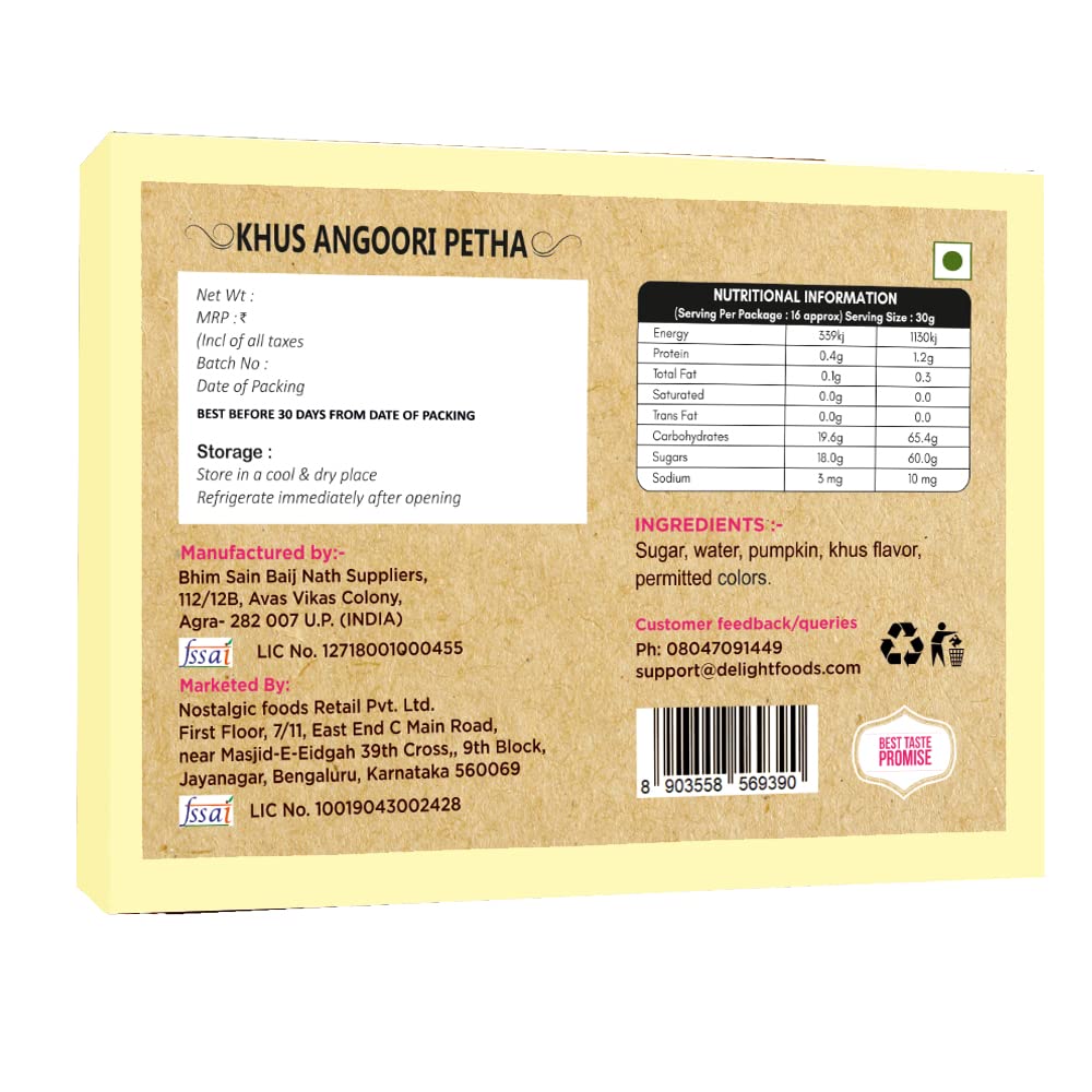 Khus Angoori Petha 350g - Delight Foods